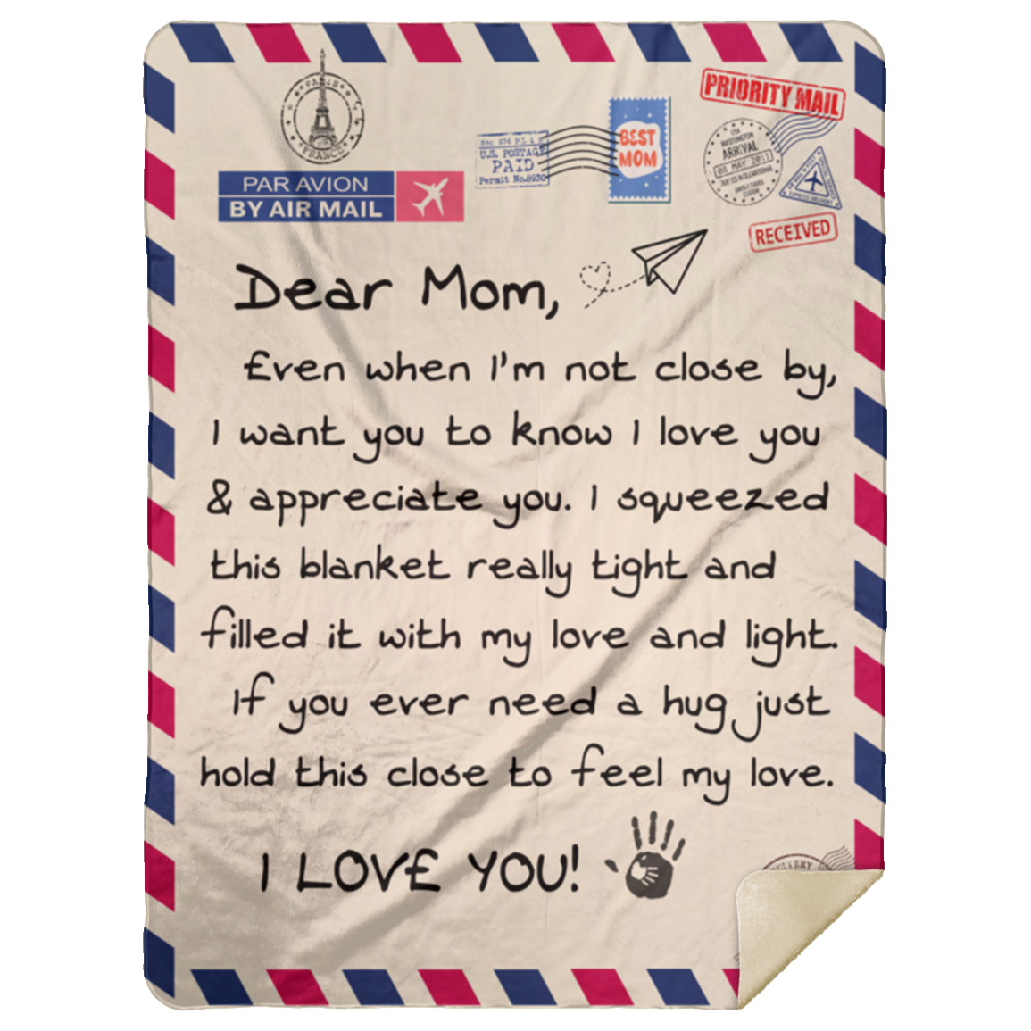 Dear Mom - Letter | Premium Plush Blanket