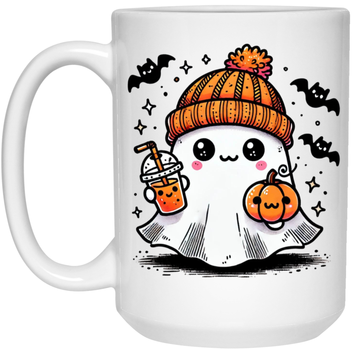 Cute Ghost Sipping Coffee | MUG