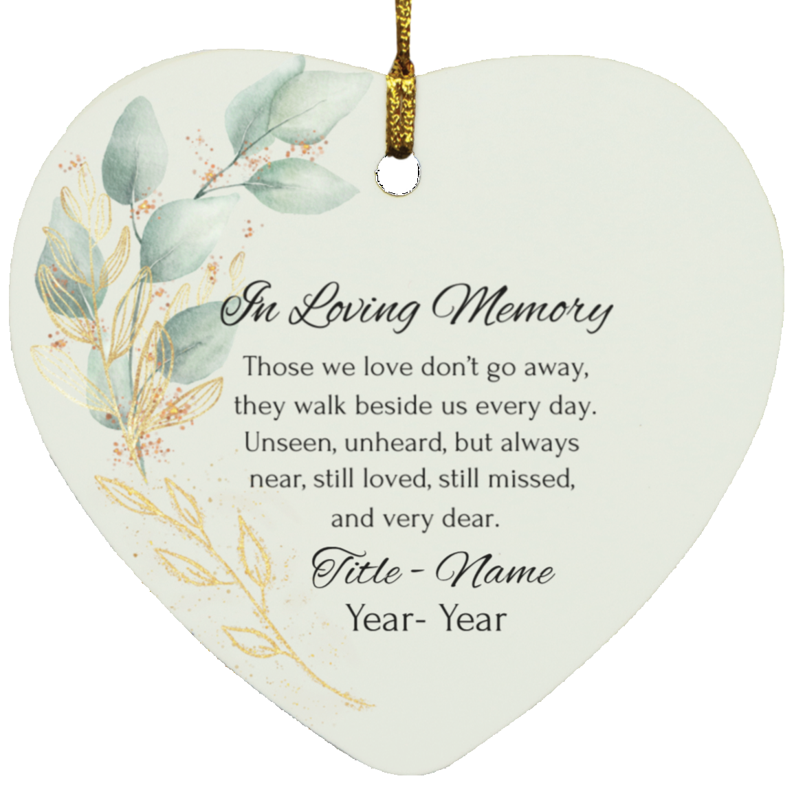 In Loving Memory | Personalized | Memorial Christmas Ornament