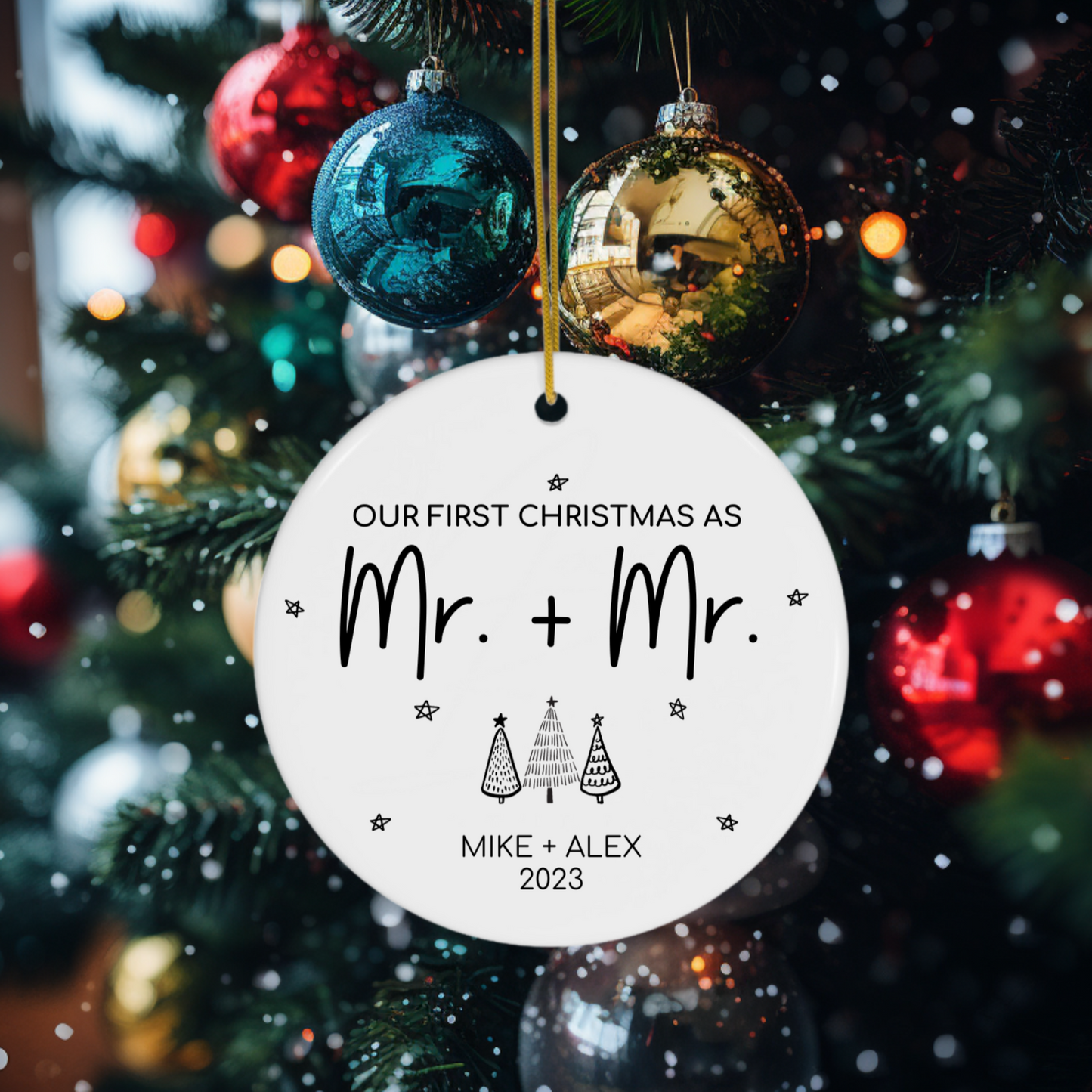 Our First Christmas As | Personalized | Ornament