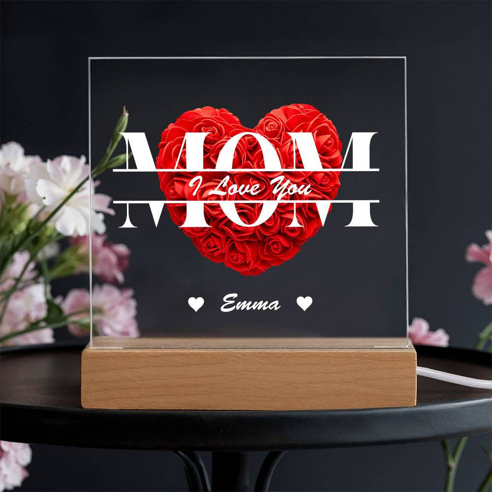 Mom We Love You - Personalized Flower Acrylic