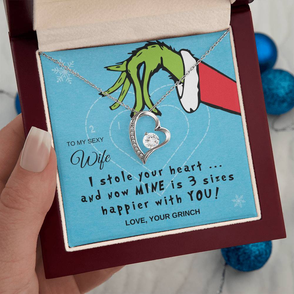 To My Sexy Wife | I Stole Your Heart | Forever Love Necklace