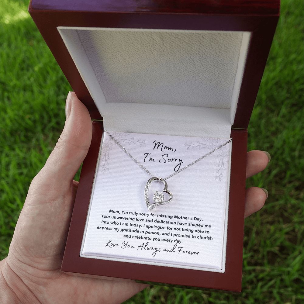 Mom - I'm Sorry | Forever Love Necklace | Late Mother's Day Gift