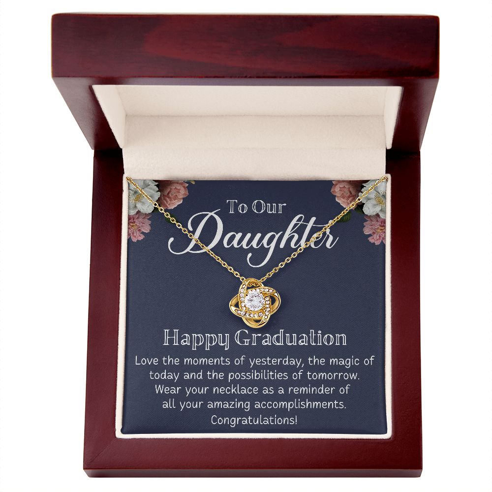 To Our Daughter - Happy Graduation | Love Knot Necklace | Graduation Gift