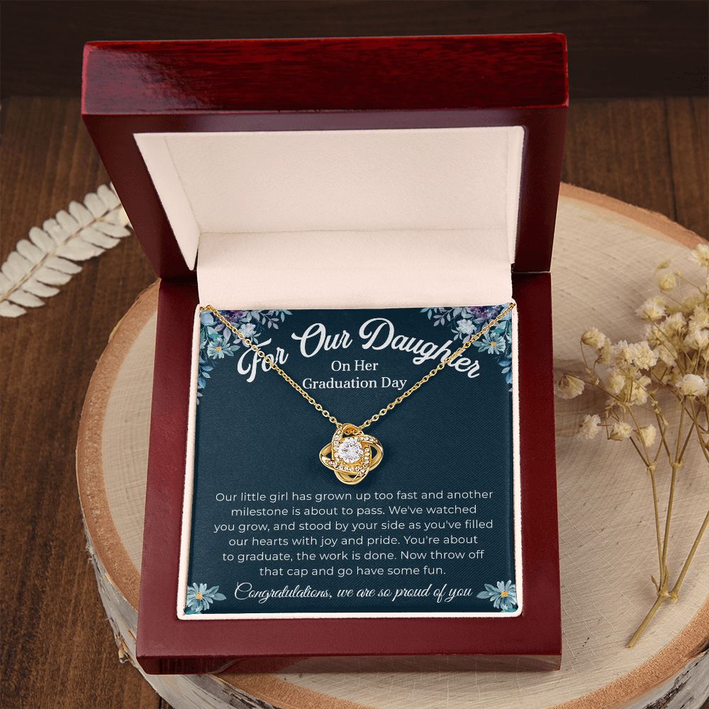 To Our Daughter -All Grown Up | Love Knot Necklace | Graduation Gift