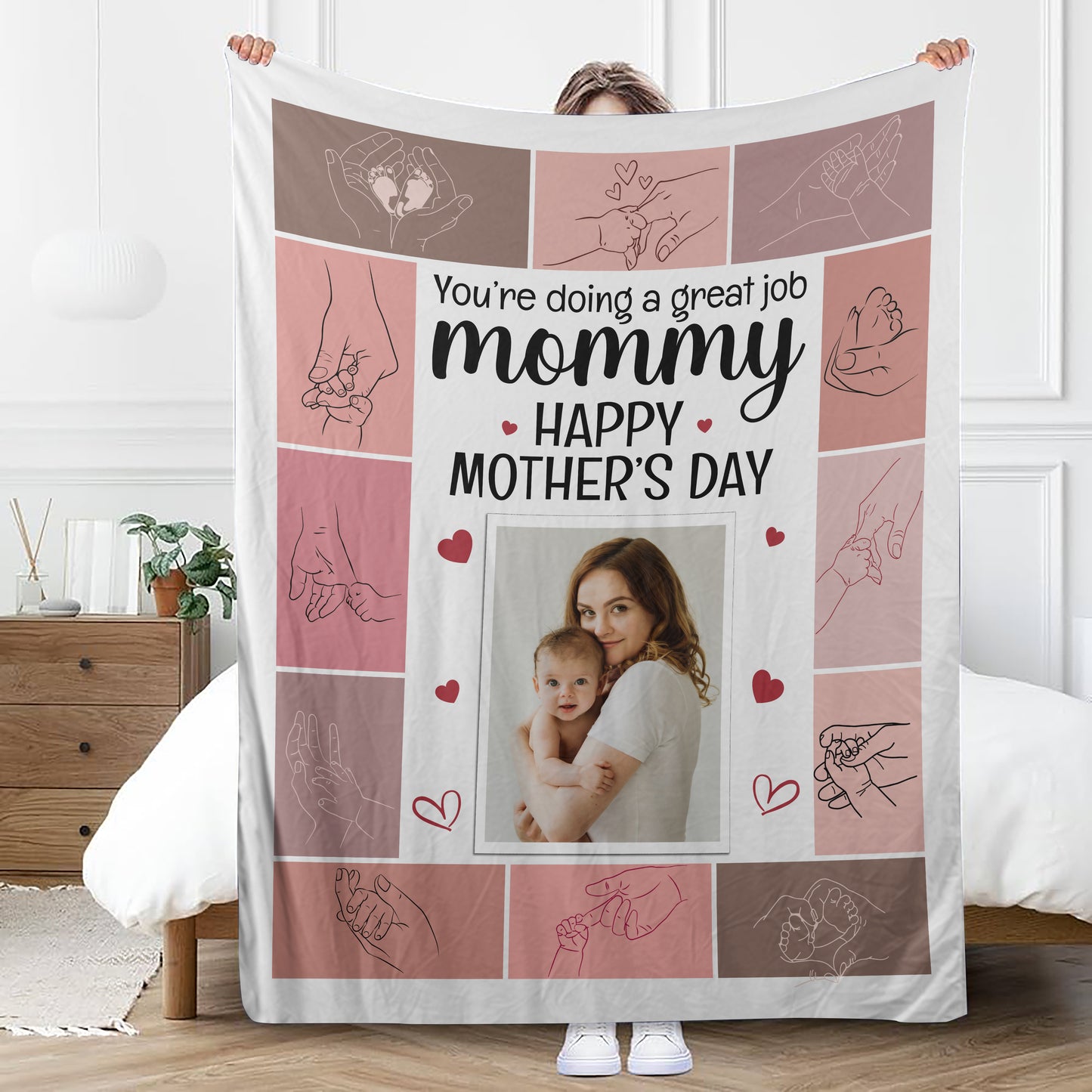 You're Doing A Great Job Mommy | Personalized Photo Blanket