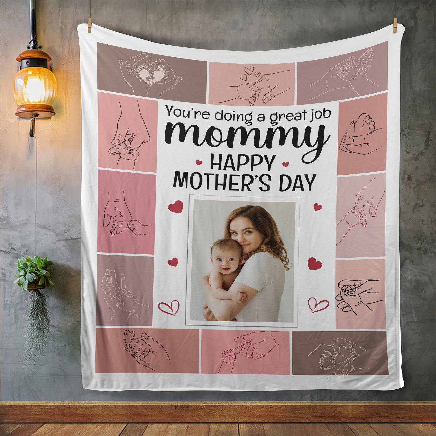 You're Doing A Great Job Mommy | Personalized Photo Blanket