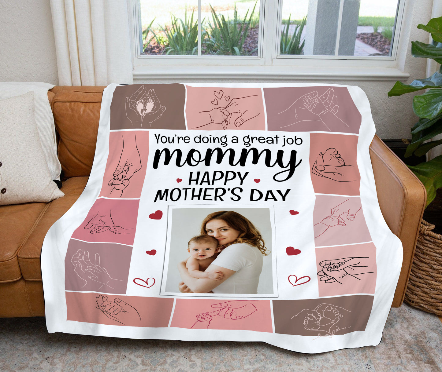 You're Doing A Great Job Mommy | Personalized Photo Blanket