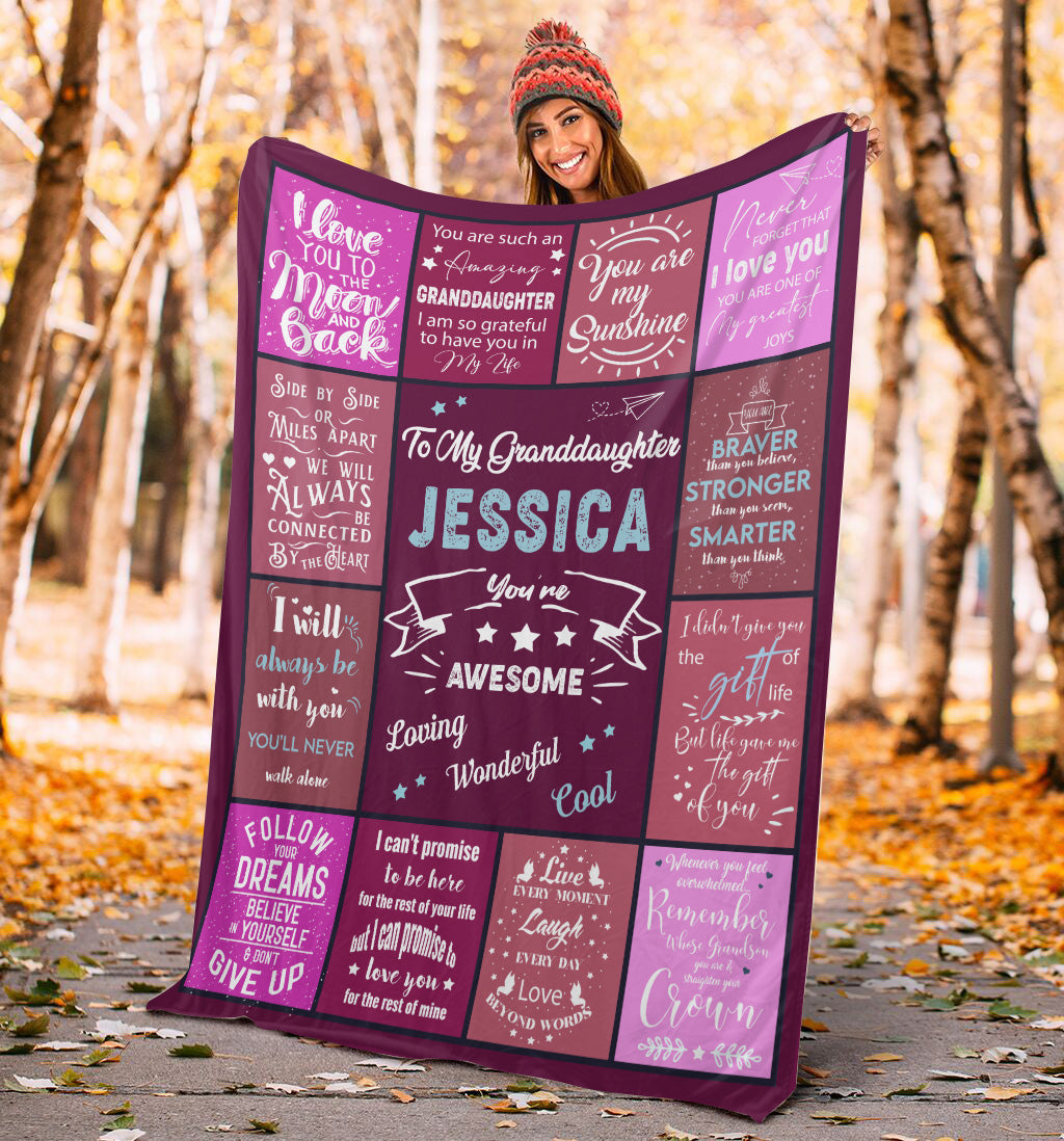 Granddaughter - You Are Awesome | Personalized Blanket