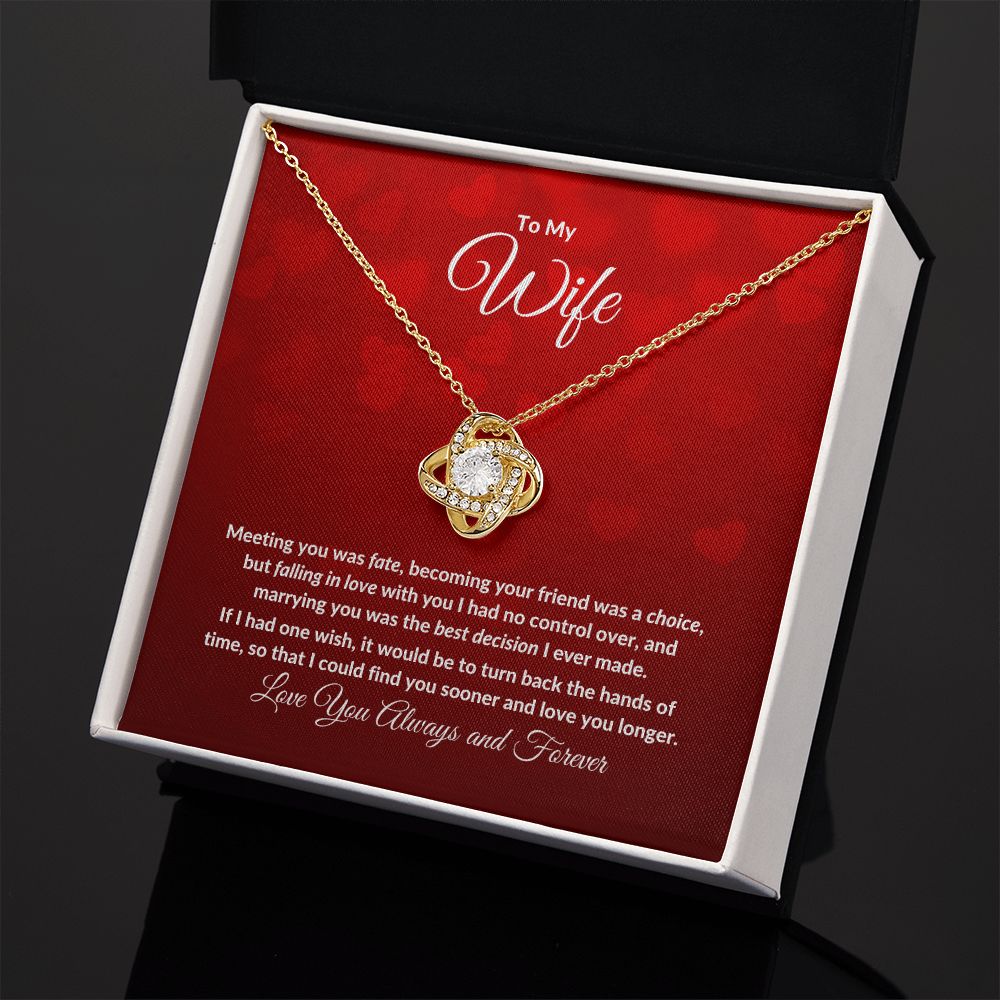 TO MY WIFE | LOVE KNOT NECKLACE | VALENTINES DAY GIFT