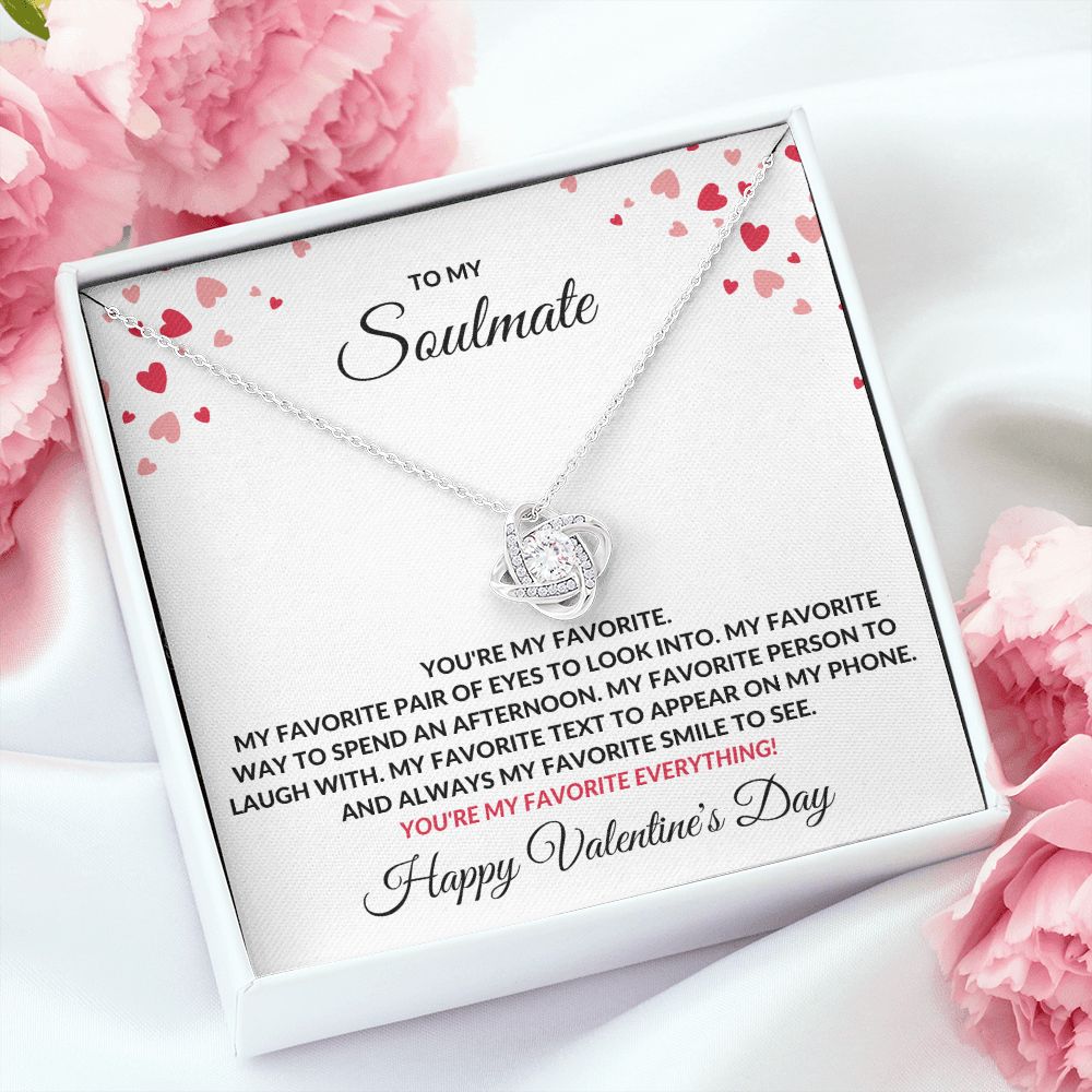 TO MY SOULMATE | LOVE KNOT NECKLACE | VALENTINES DAY GIFT