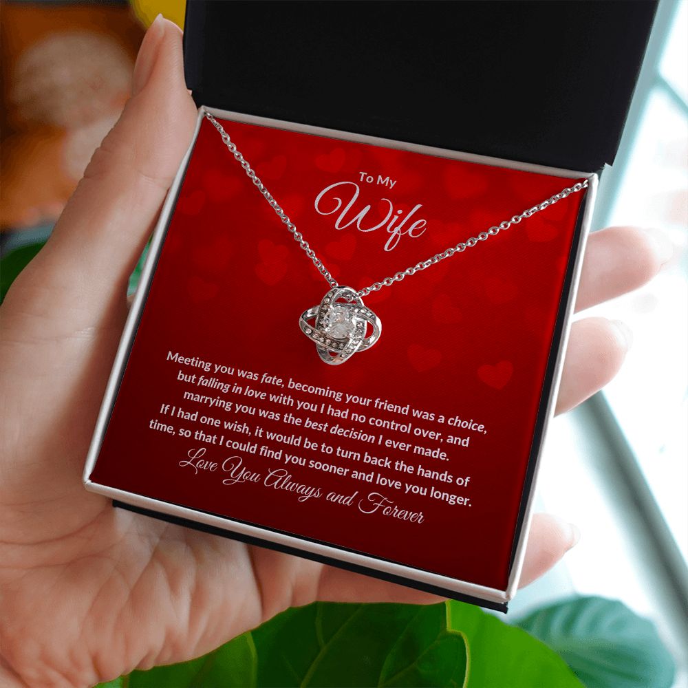 TO MY WIFE | LOVE KNOT NECKLACE | VALENTINES DAY GIFT