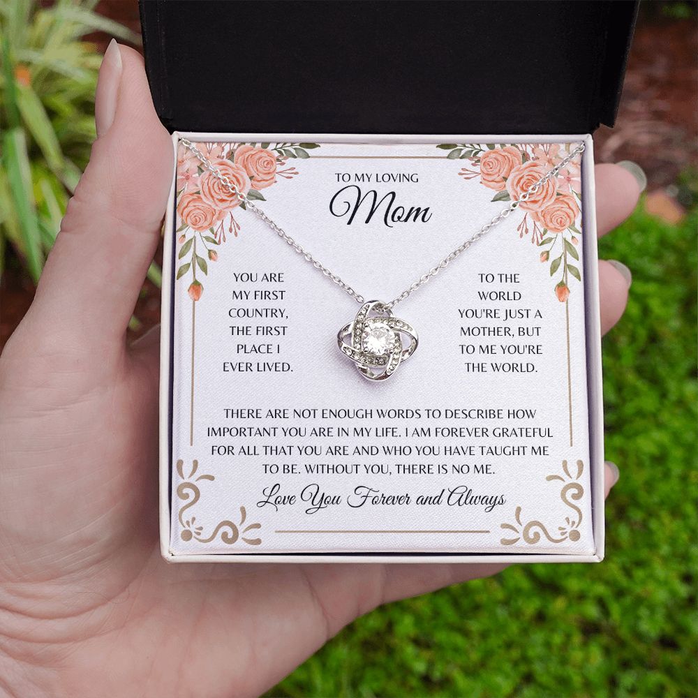 To My Loving Mom | Love Knot Necklace | Mother's Day | Birthday | Gift