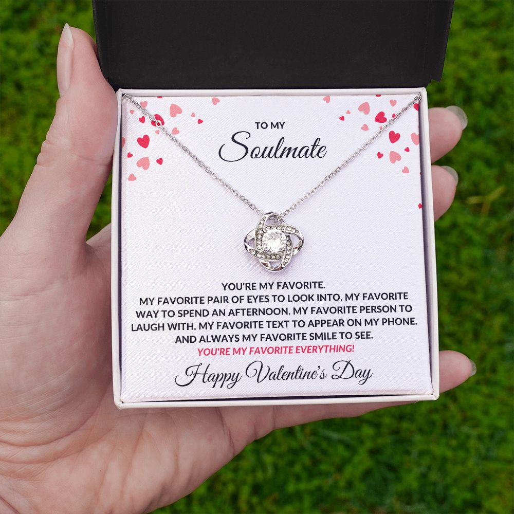 TO MY SOULMATE | LOVE KNOT NECKLACE | VALENTINES DAY GIFT