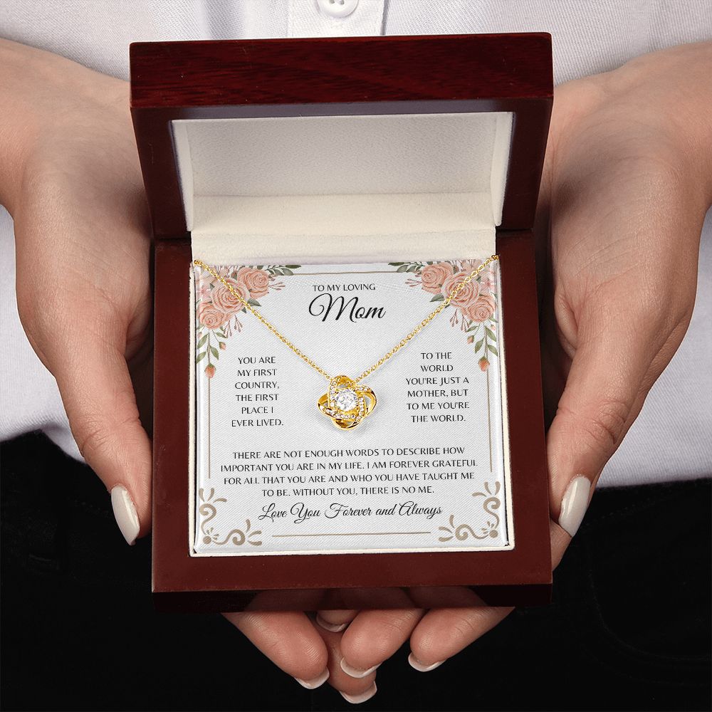 To My Loving Mom | Love Knot Necklace | Mother's Day | Birthday | Gift