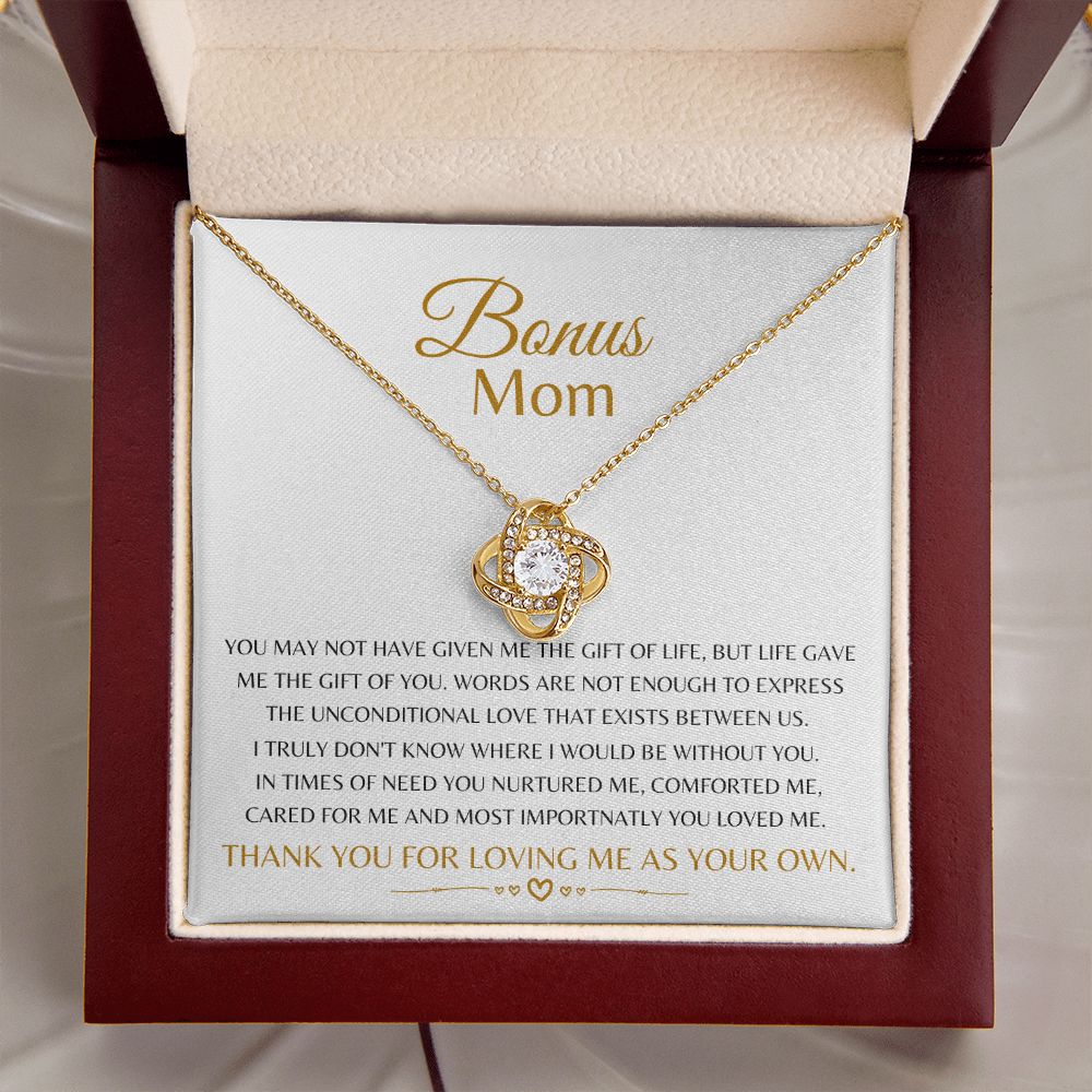 BONUS MOM | LOVE KNOT NECKLACE | CHRISTMAS GIFT