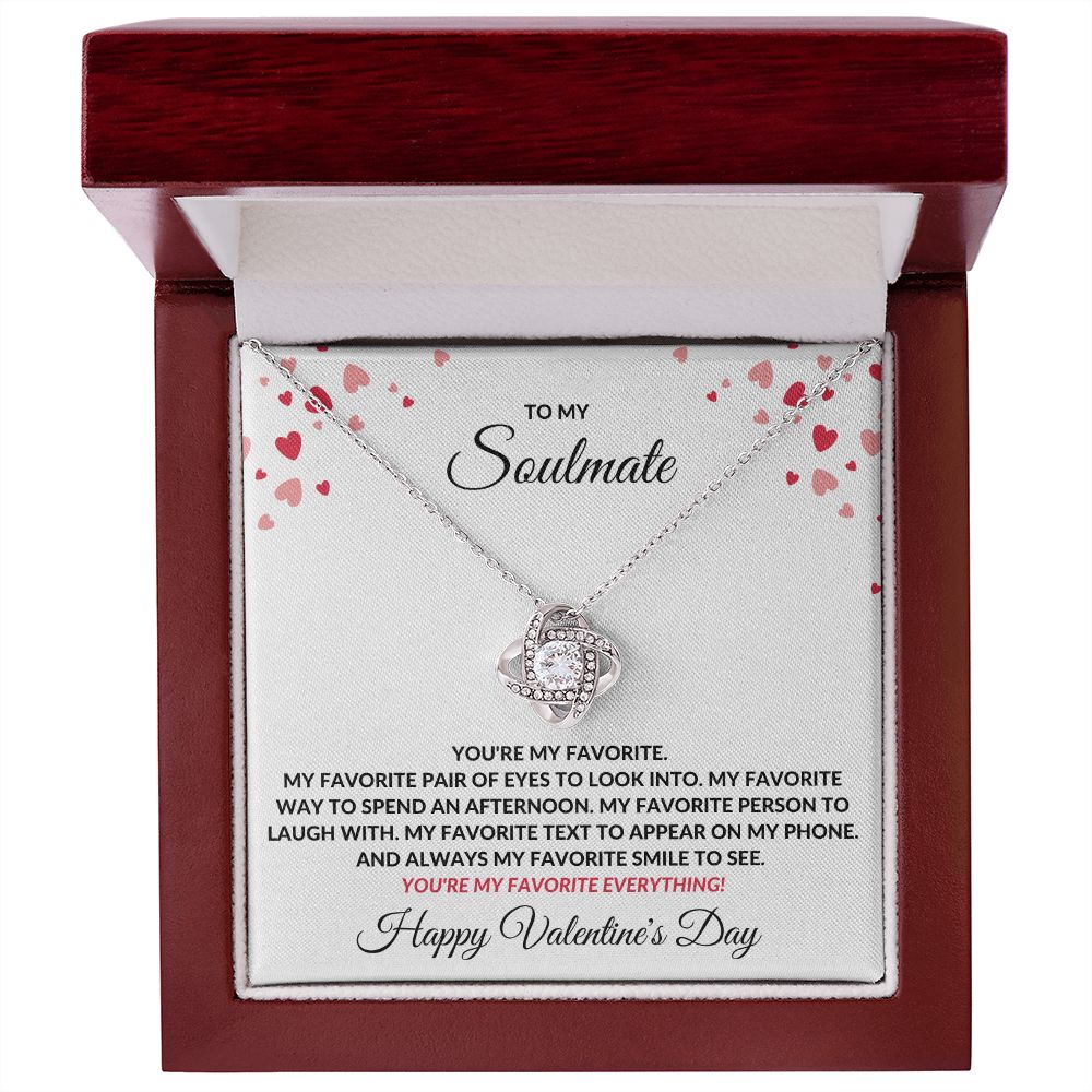 TO MY SOULMATE | LOVE KNOT NECKLACE | VALENTINES DAY GIFT