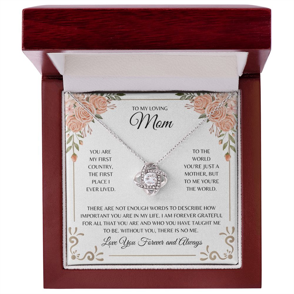 To My Loving Mom | Love Knot Necklace | Mother's Day | Birthday | Gift
