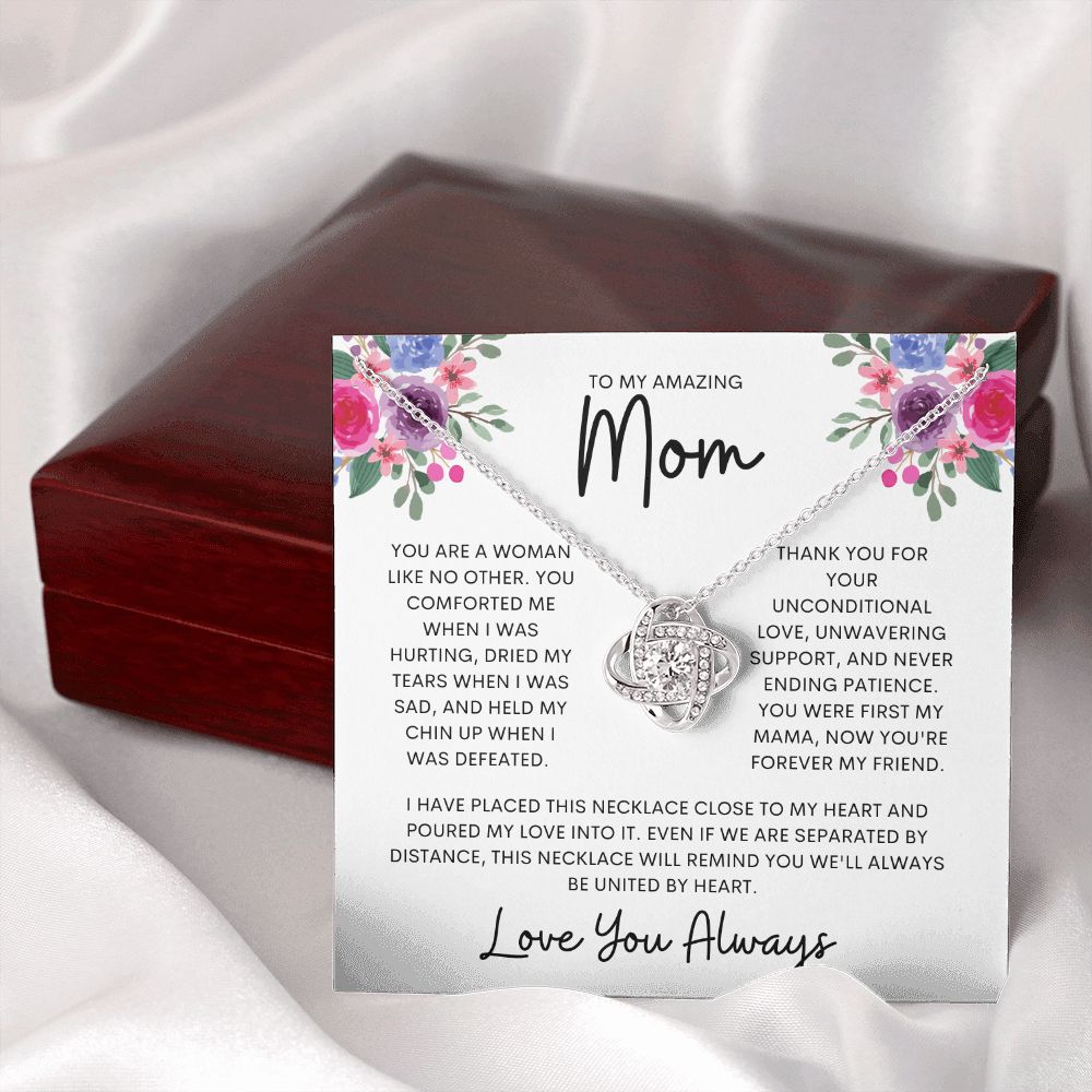 AMAZING MOM | LOVE KNOT NECKLACE | CHRISTMAS GIFT