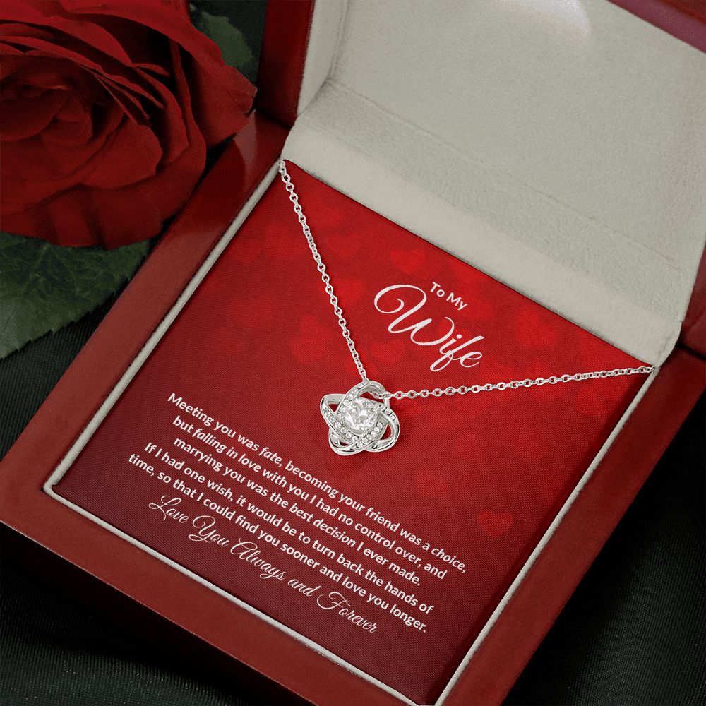 TO MY WIFE | LOVE KNOT NECKLACE | VALENTINES DAY GIFT