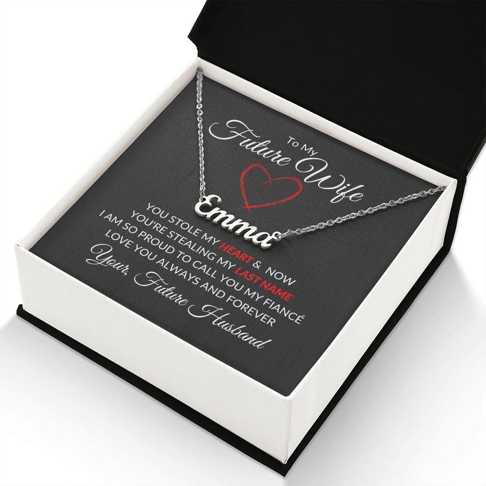 TO MY FUTURE WIFE | NAME NECKLACE | VALENTINES DAY GIFT | ENGANGEMENT GIFT