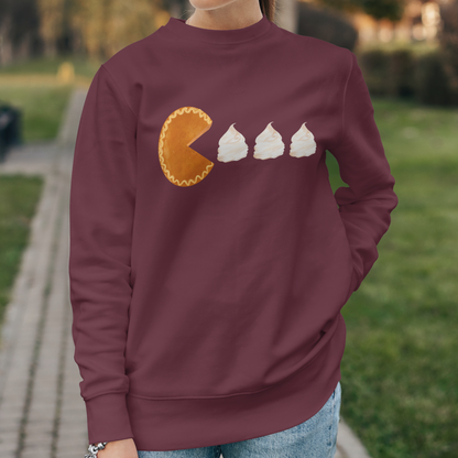 Pumpkin Pac Man Crewneck Pullover Sweatshirt