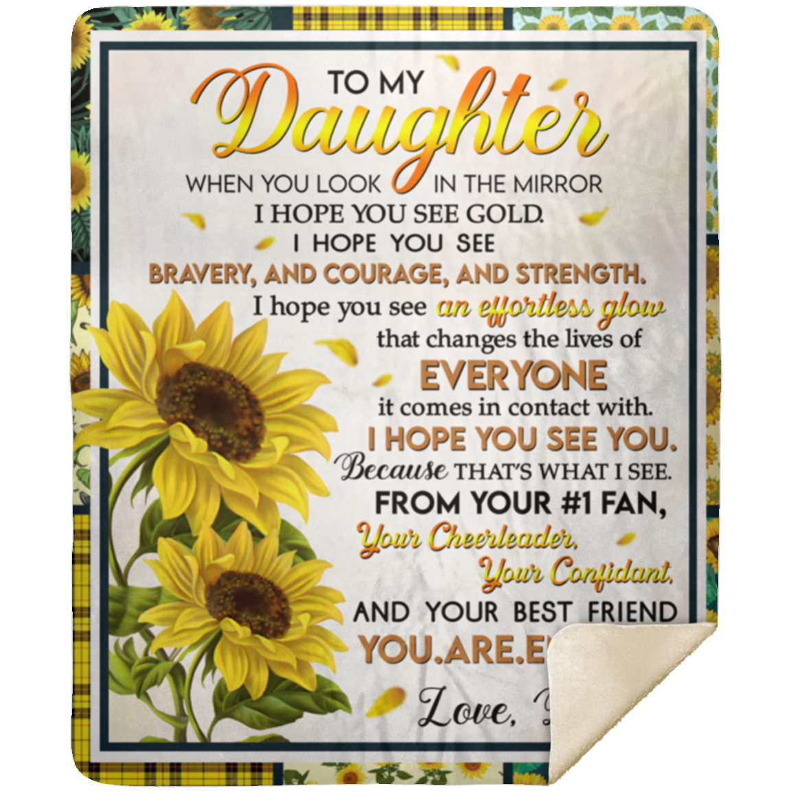 TO MY DAUGHTER - YOU ARE ENOUGH | PREMIUM PLUSH BLANKET