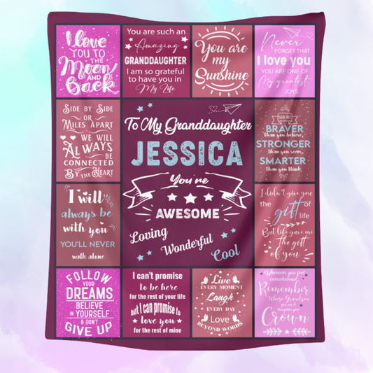 Granddaughter - You Are Awesome | Personalized Blanket