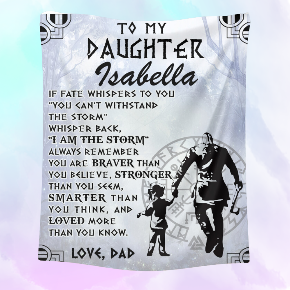 Daughter - I am the Storm | Personalized Blanket