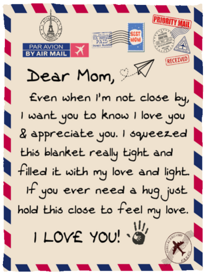 Dear Mom - Letter | Premium Plush Blanket
