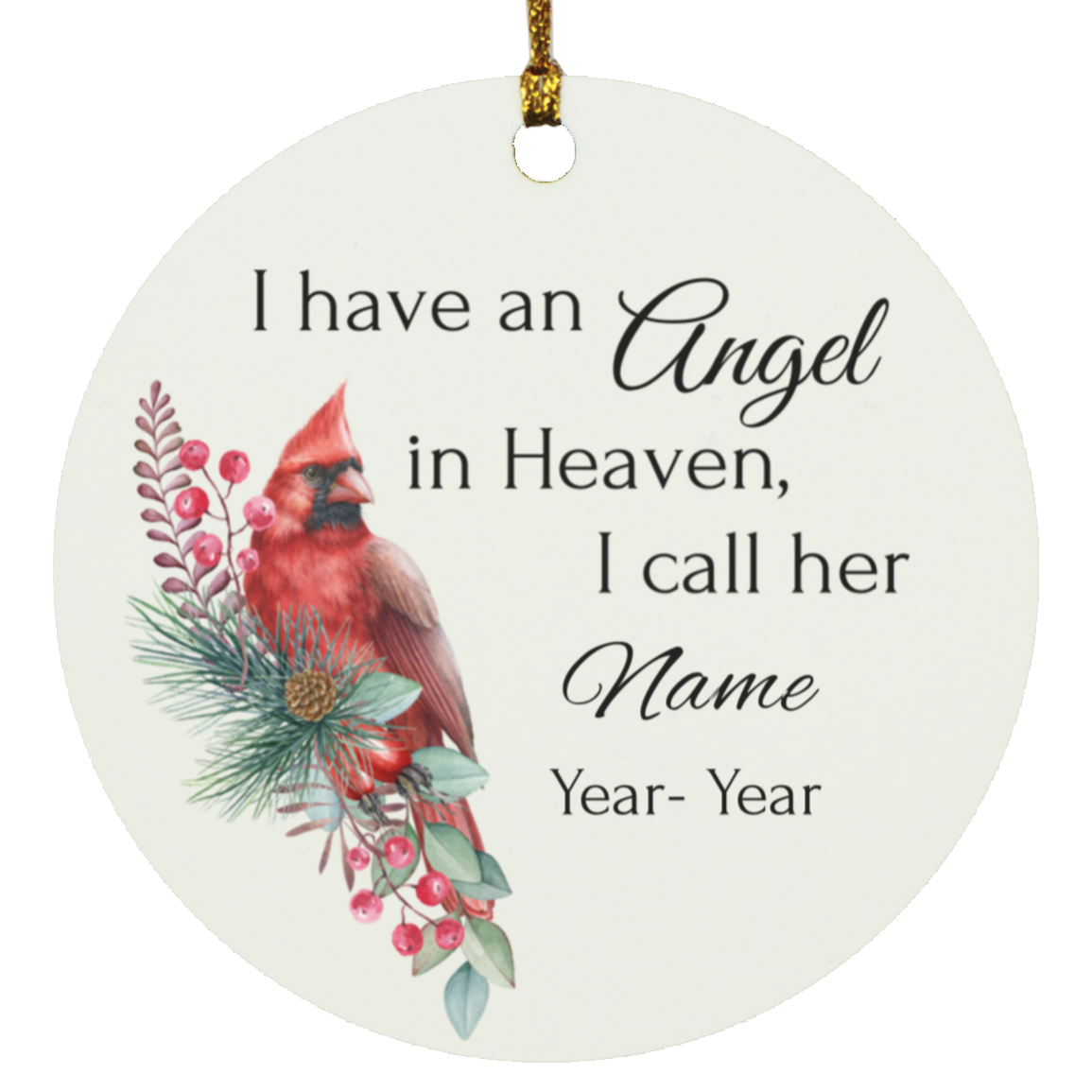 I Have an Angel - Cardinal | Personalized | Christmas Ornament