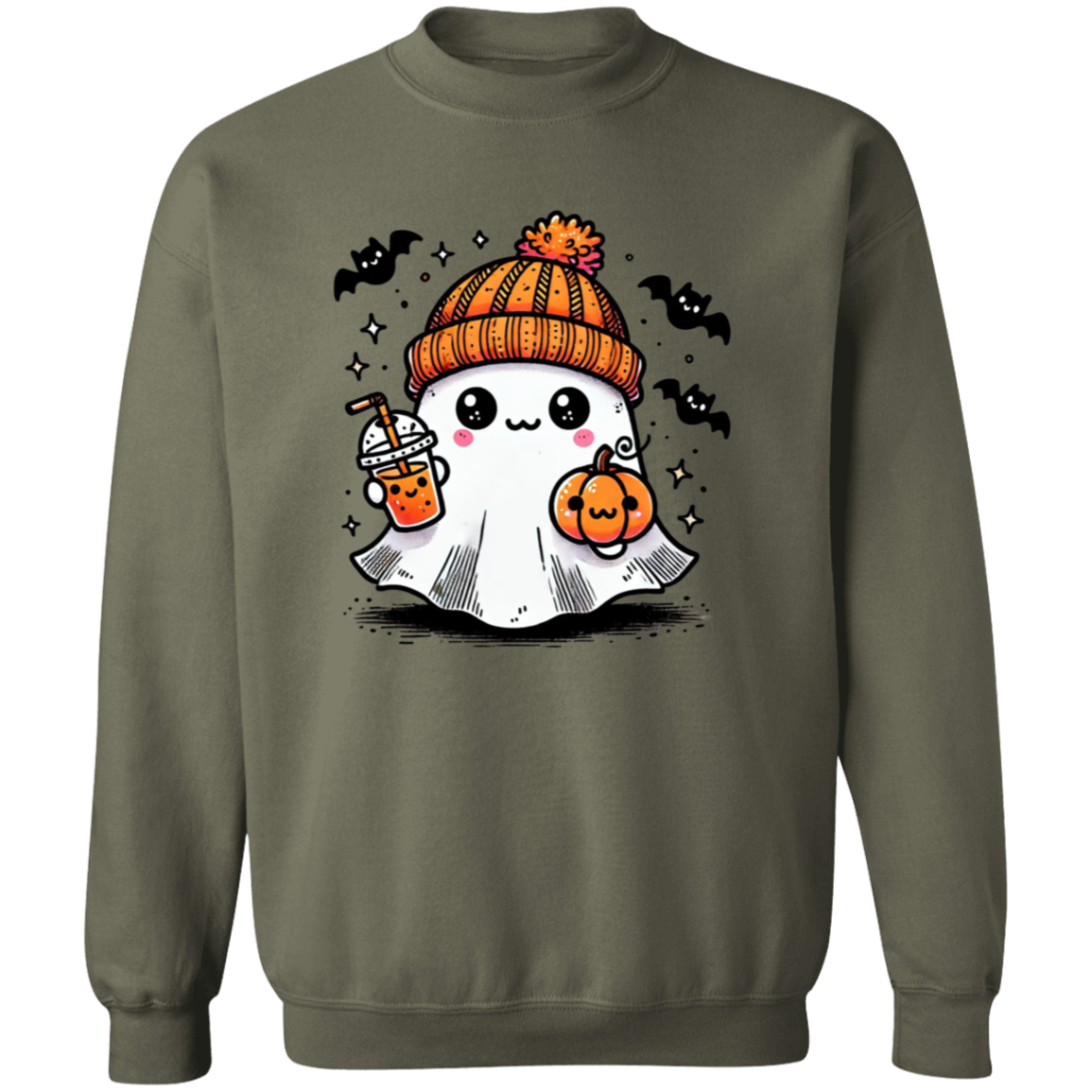 Cute Ghost Sipping Coffee | Apparel