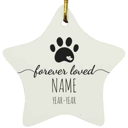 Forever Loved - Dog Memorial | Personalized | Christmas Ornament