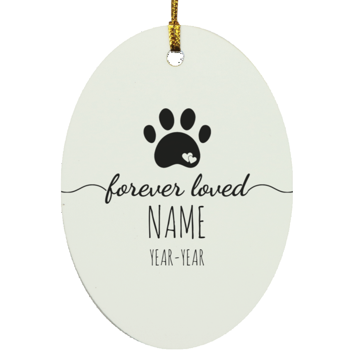 Forever Loved - Dog Memorial | Personalized | Christmas Ornament