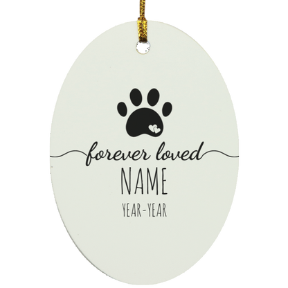 Forever Loved - Dog Memorial | Personalized | Christmas Ornament