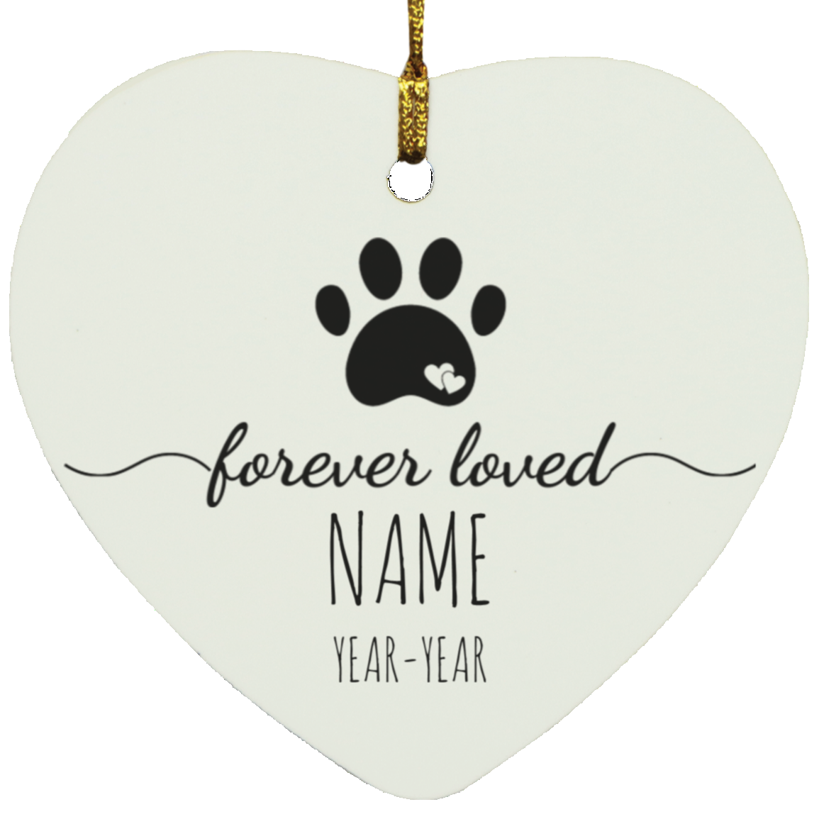 Forever Loved - Dog Memorial | Personalized | Christmas Ornament