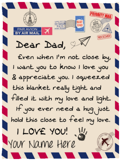 Dear Dad - Letter | Premium Plush Blanket