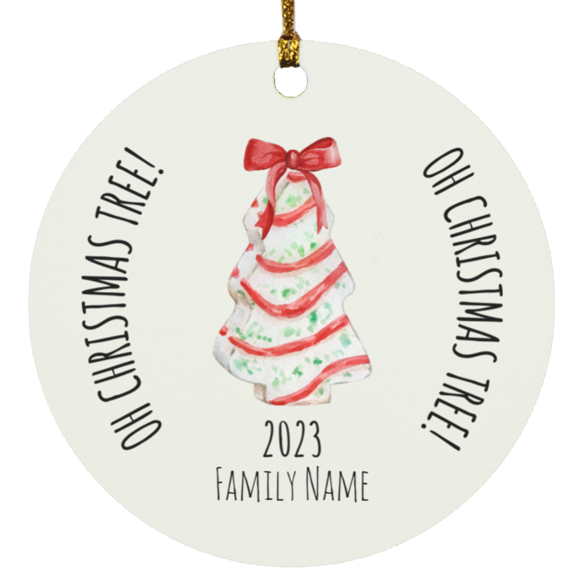 Oh Christmas Tree - Cake | Personalized | Christmas Ornament