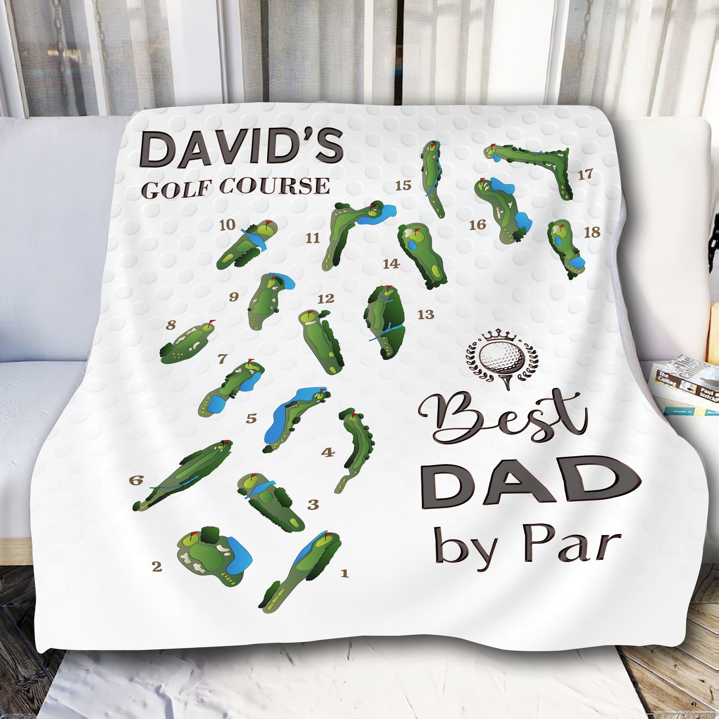 Best By Par - Golf Course | Personalized | Premium Plush Blanket