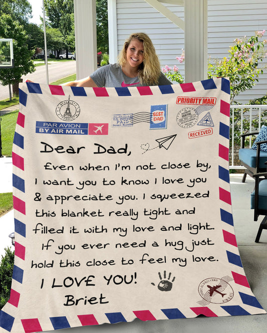 Dear Dad - Letter | Premium Plush Blanket