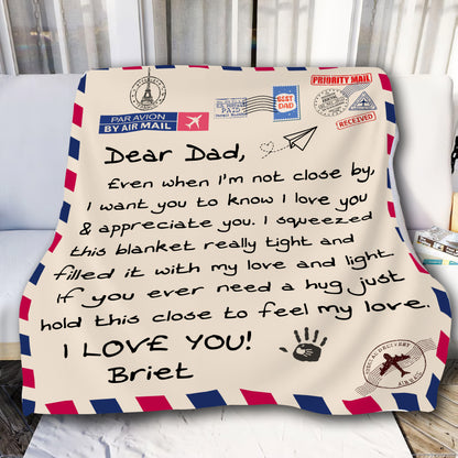 Dear Dad - Letter | Premium Plush Blanket