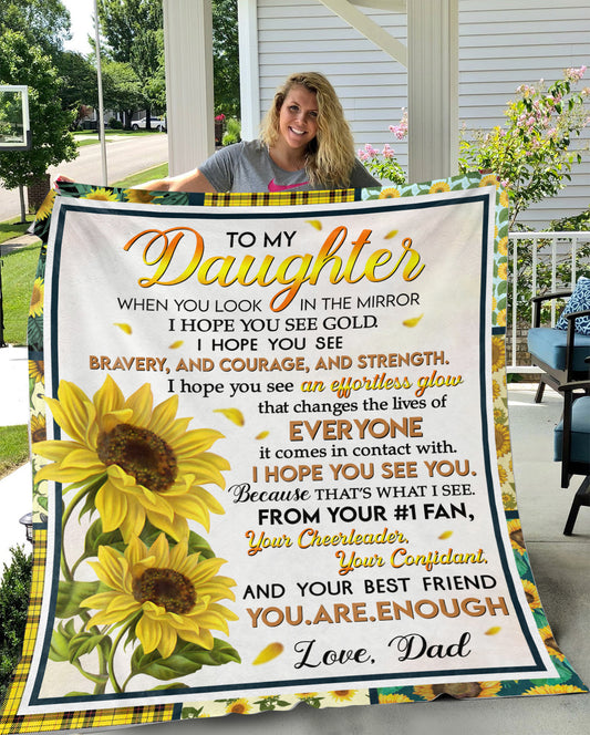TO MY DAUGHTER - YOU ARE ENOUGH | PREMIUM PLUSH BLANKET