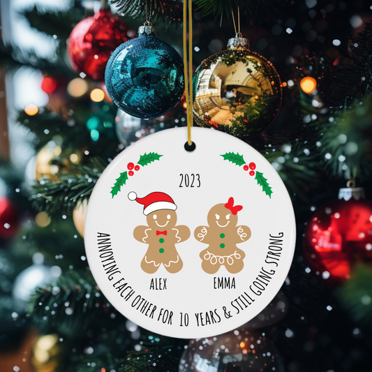 Annoying Each Other Since | Personalized | Christmas Ornament