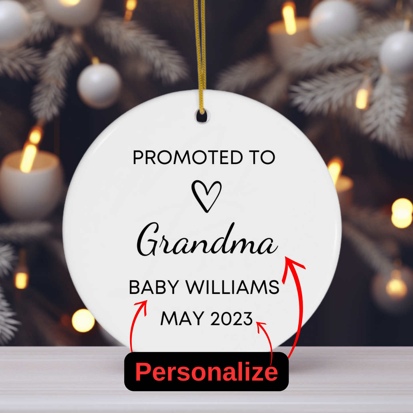 Promoted To | Personalized | Christmas Ornament