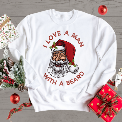 I Love A Man With A Beard - Santa | Hoodie | Sweatshirt | Shirt | Christmas Gift