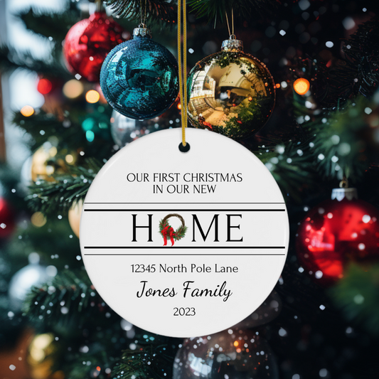 First Christmas In Our New Home | Personalized | Christmas Ornament