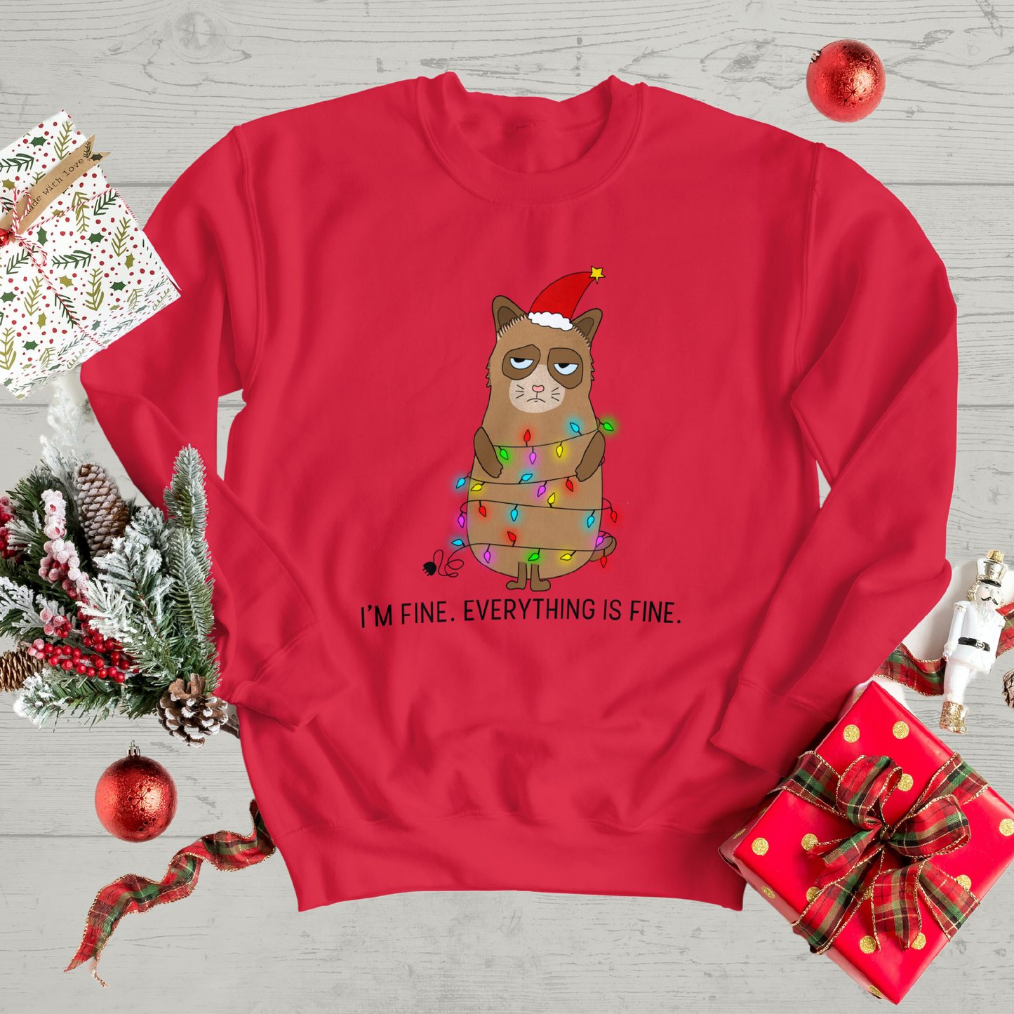 Cat Lover - Everything Is Fine | Hoodie | Sweatshirt | T-Shirt