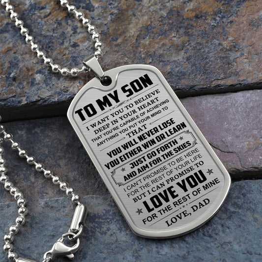 TO MY SON | FROM DAD | DOG TAG | GIFT