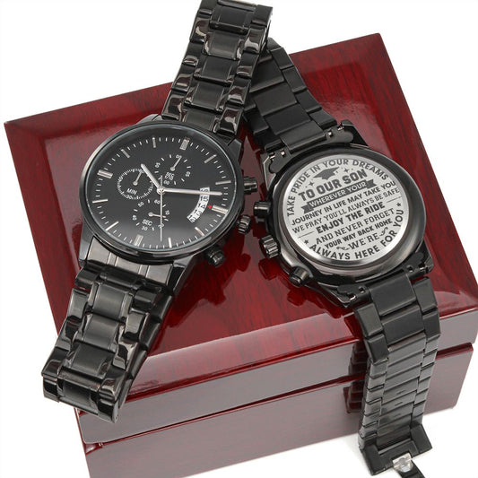 To Our Son | Engraved Chronograph Watch | Graduation Gift