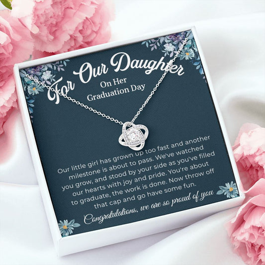 To Our Daughter -All Grown Up | Love Knot Necklace | Graduation Gift